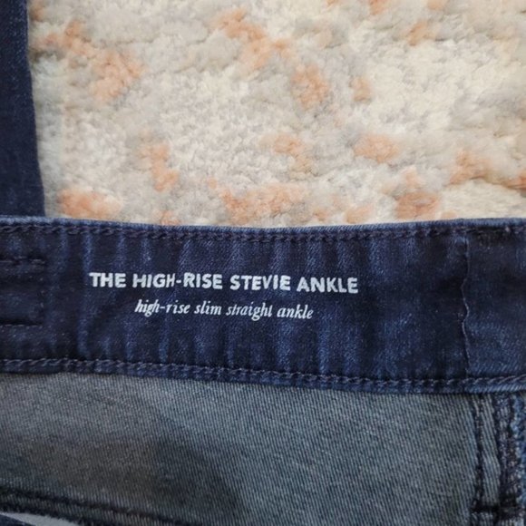 đź‘• ANTHROPOLOGIE AG The Stevie High-Rise Skinny Ankle Dark Wash Jeans - Size 31R - Picture 9 of 10